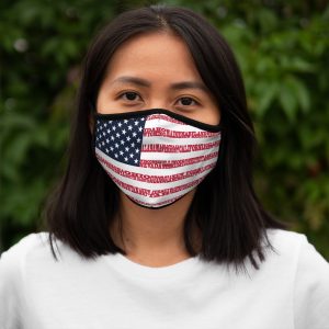 USA States n Stripes Fitted Polyester Face Mask