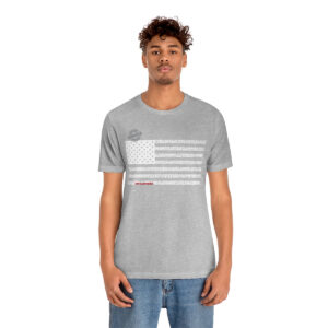 NEW HAMPSHIRE States n Stripes White+Red highlighted Unisex Tee