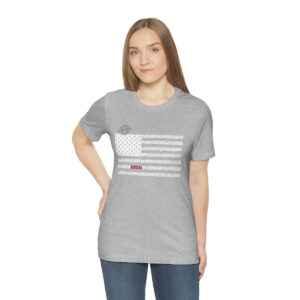 MONTANA States n Stripes White+Red highlighted Unisex Tee