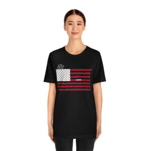 ILLINOIS States n Stripes Red+White highlighted Unisex Tee