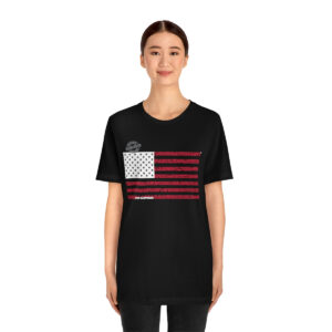 NEW HAMPSHIRE States n Stripes Red+White highlighted Unisex Tee