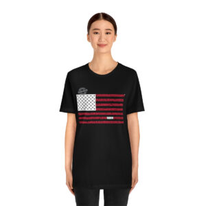 WASHINGTON States n Stripes Red+White highlighted Unisex Tee
