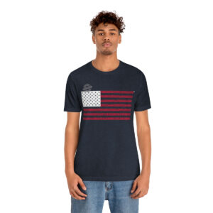 USA States n Stripes White+Red highlighted Unisex Tee