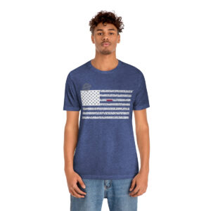 VERMONT States n Stripes White+Red highlighted Unisex Tee