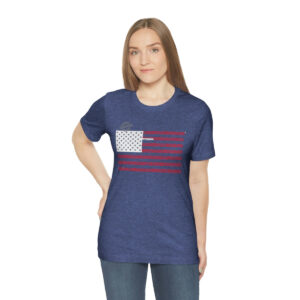 WYOMING States n Stripes Red+White highlighted Unisex Tee
