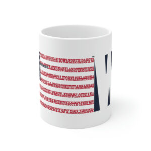 WYOMING States n Stripes Coffee Mug