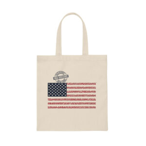 USA States n Stripes Canvas Tote Bag