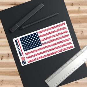 WISCONSIN States n Stripes Bumper Sticker
