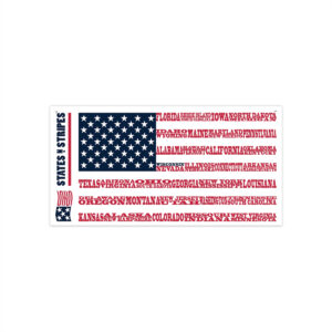 WISCONSIN States n Stripes Bumper Sticker