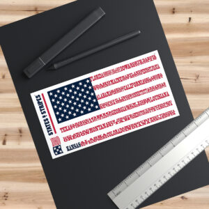 KANSAS States n Stripes Bumper Sticker