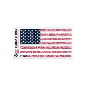 KANSAS States n Stripes Bumper Sticker