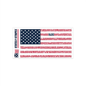 MAINE States n Stripes Bumper Sticker